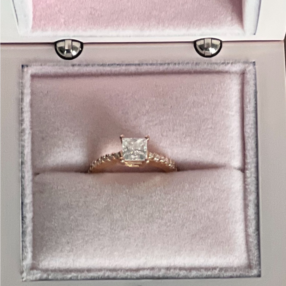 Engagement wedding ring set gold diamonds - Picture 10 of 16